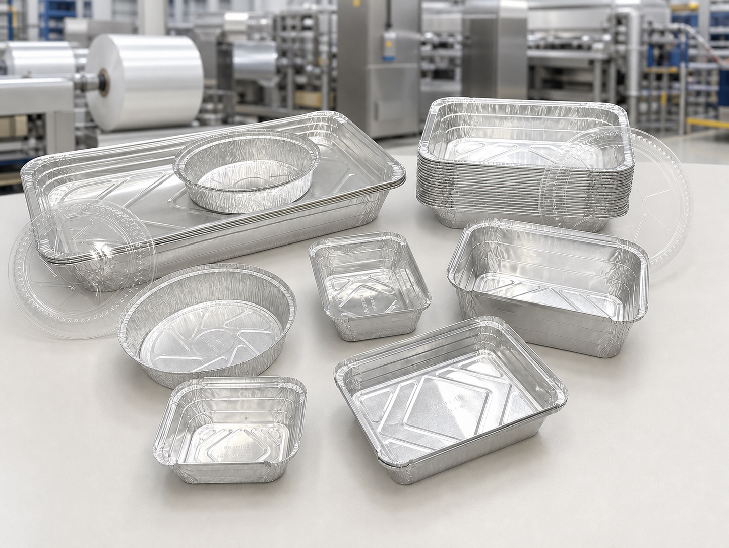 Smart USA aluminum pans, aluminum lids, and clear plastic lids product range